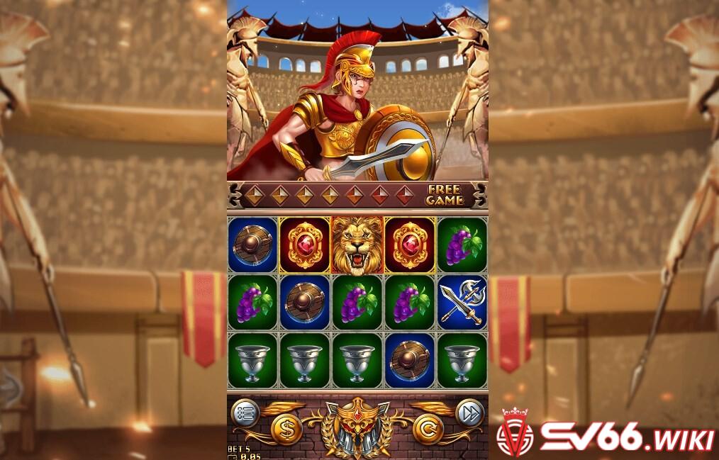 Slot game Roma - Sang Trọng được thiết kế với 3 hàng và 5 cột biểu tượng